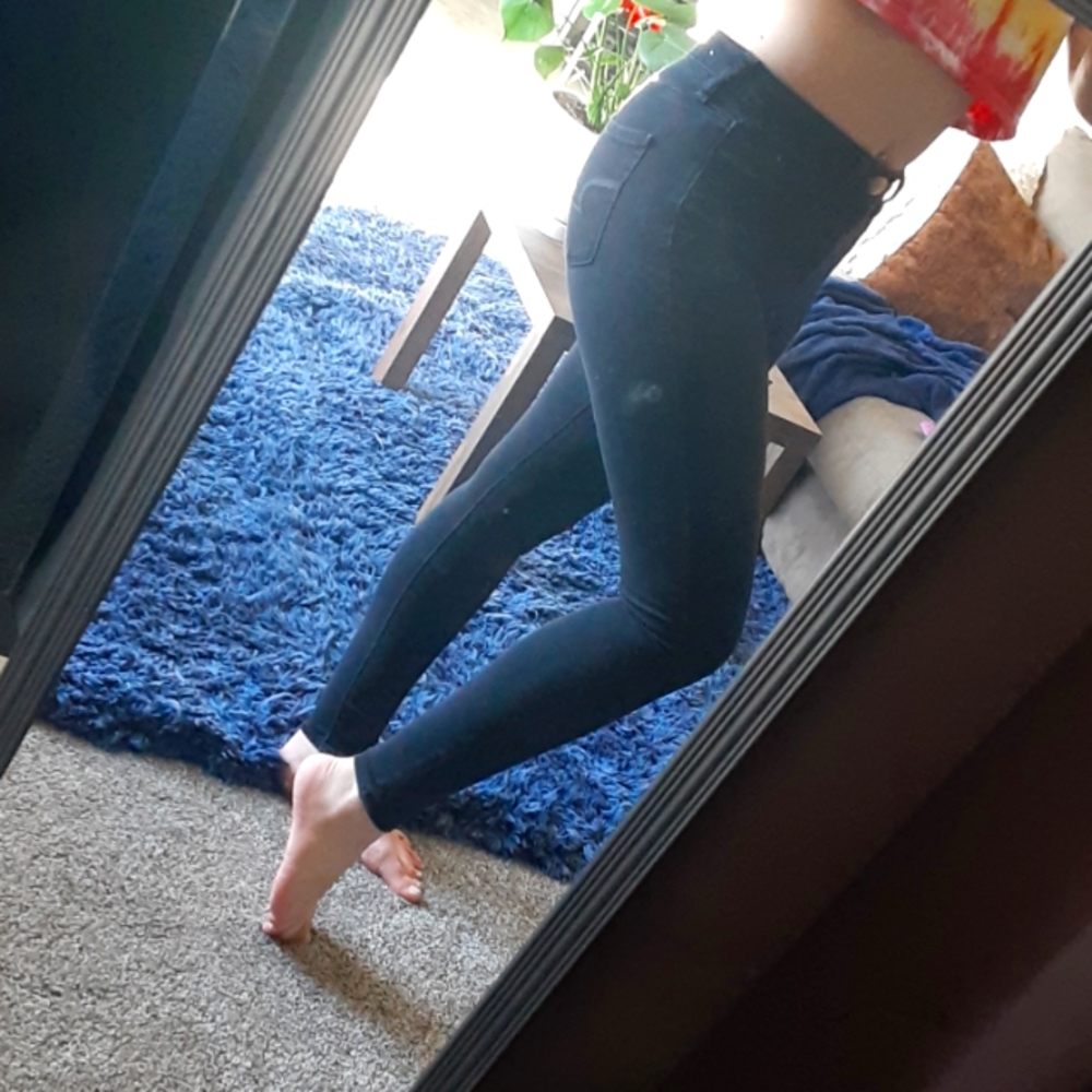 Black high rise jeggings